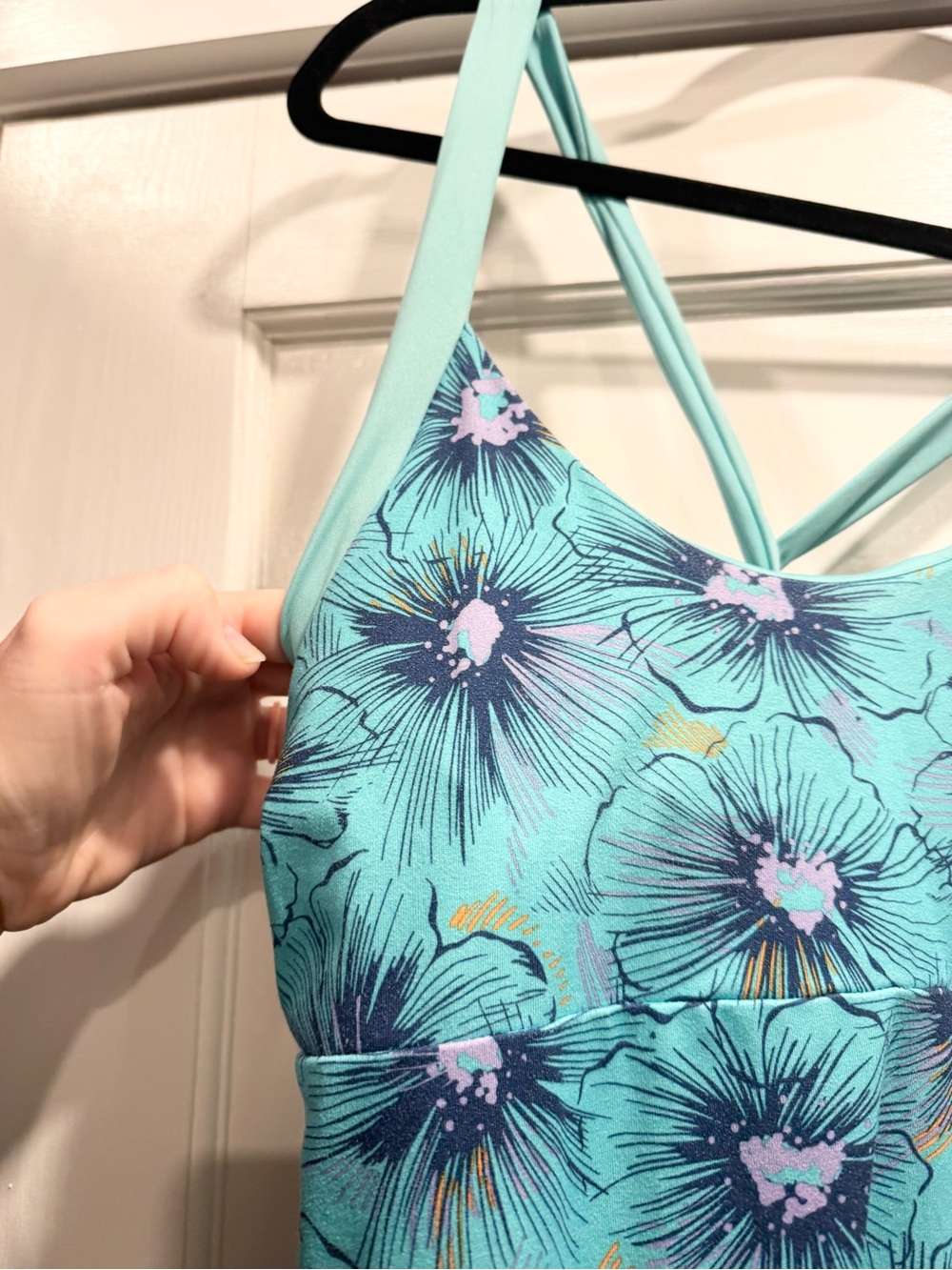 Patagonia Morning Glory Athletic Dress M Floral Blue Sporty Outdoor Hiking - Picture 3 of 9